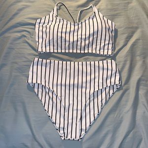 striped bikini